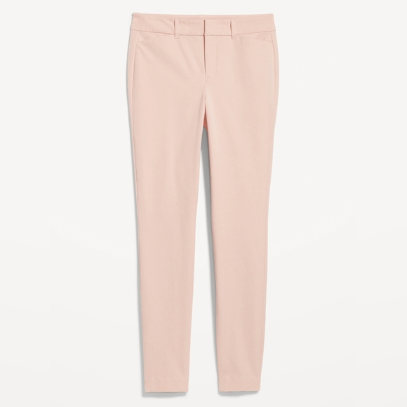 Old Navy Pink Bamboo High-Waisted Pixie Skinny Twill Pants - Picture 3 of 6
